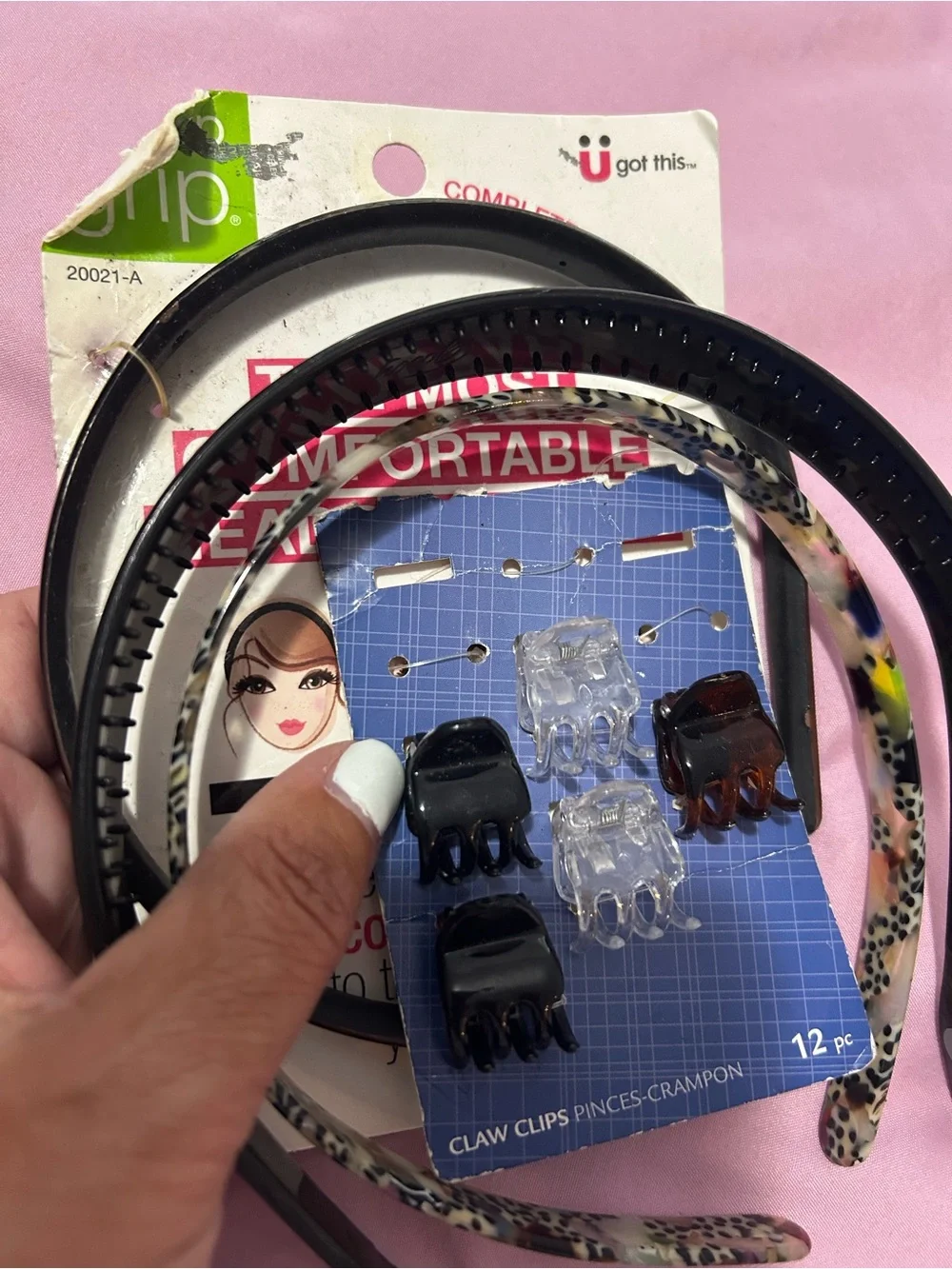 Hair Bundle- 3 headbands & mini Claw Clips - see pics NWOT